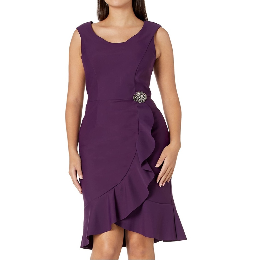 ALEX EVENINGS V-neck sheath dress